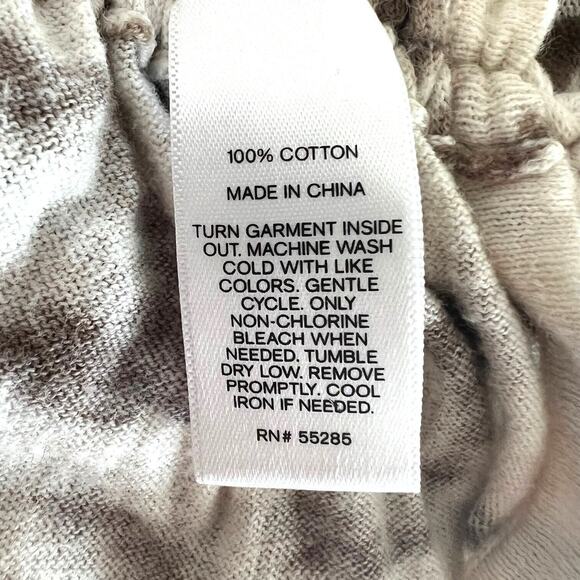 Express Womens Lightweight Sweater Large Ivory Tan Animal Print Ruched Side Tie - Picture 6 of 6